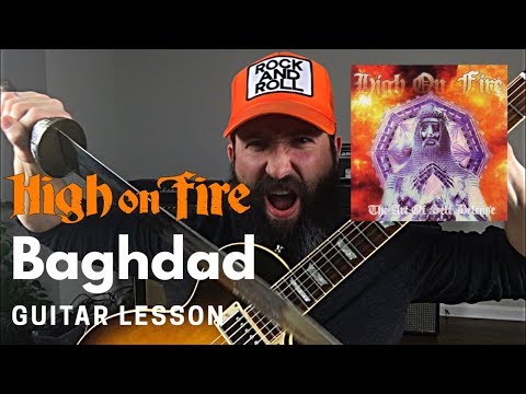Matt Pike High on Fire Guitar Lesson w/ TAB - Baghdad - C Standard Tuning