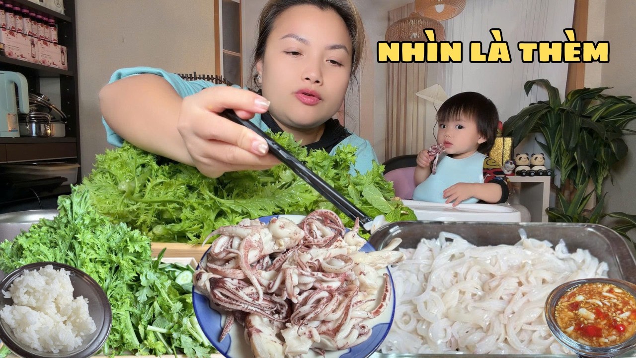 Xơi Mâm Mực Trộn Mắm Nhĩ Siêu Tươi – Ngon Đến Mức Không Dừng Được