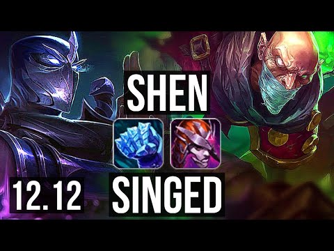 SHEN vs SINGED (TOP) | 6/0/8, 300+ games, Dominating | EUW Master | 12.12