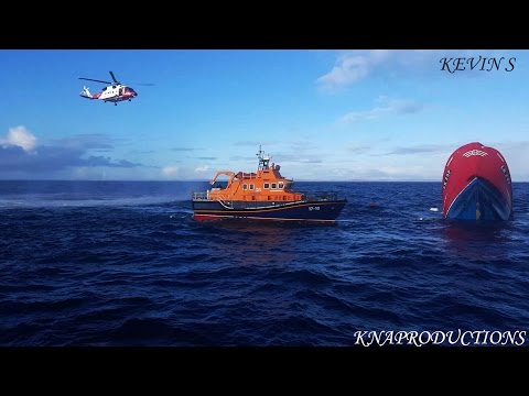 Sinking vessel Ocean Way. Shetland