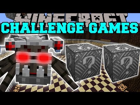 Pat And Jen | Minecraft | ALIEN ROBOT SPIDER CHALLENGE GAMES | Lucky Block Mod   Modded Mini Game