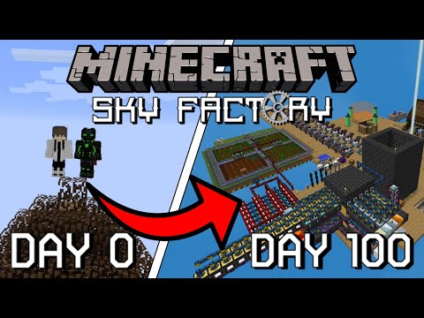 I Survived 100 DAYS in Minecraft SKYFACTORY 4!