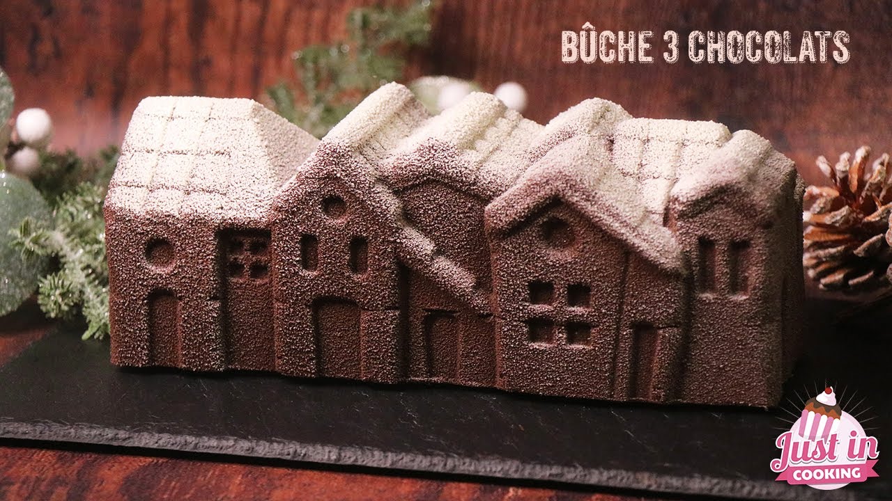 Bûche de Noël 3 chocolats