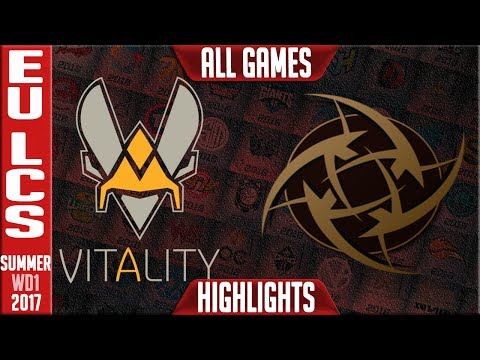 VIT vs NIP Highlights ALL GAMES | EU LCS Week 6 Summer 2017 | Vitality vs Ninjas In Pyjamas