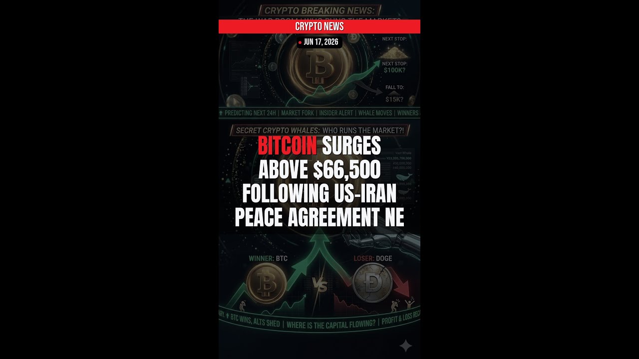 BREAKING: Bitcoin Surges Above $66,500 Following US-Iran Pea — Crypto News Jun 17, 2026