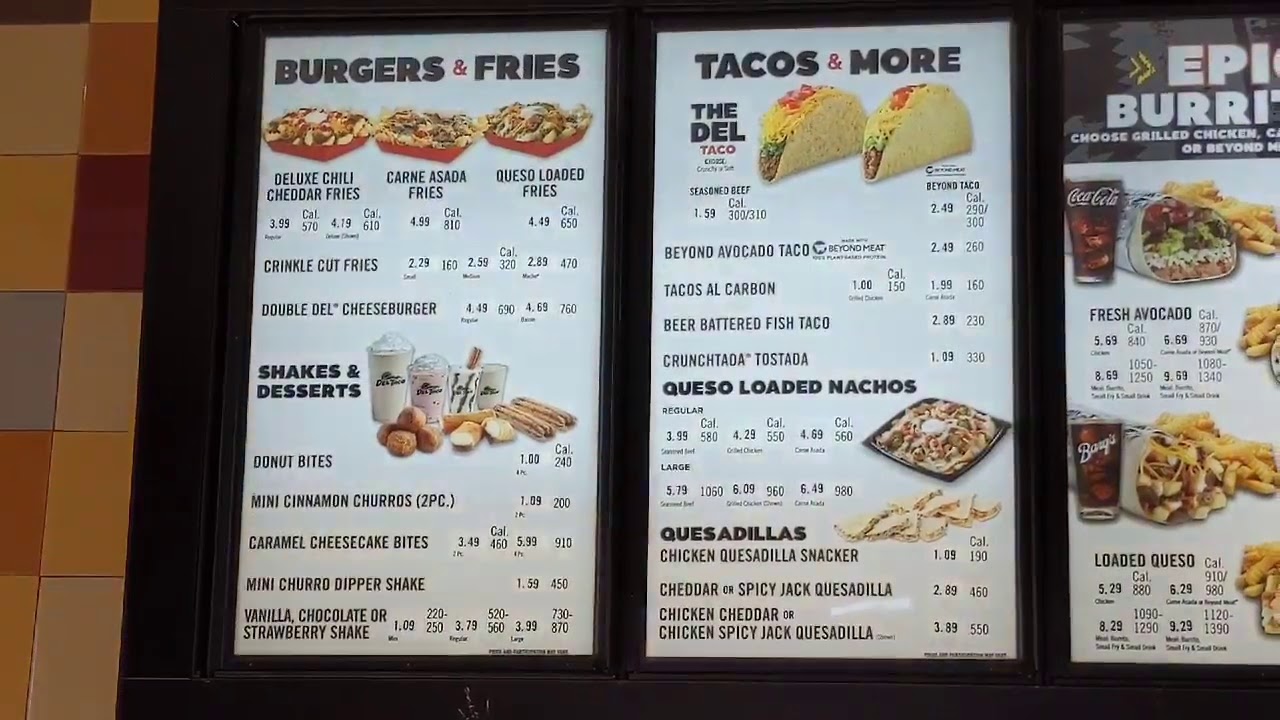 PoV Del Taco Menu