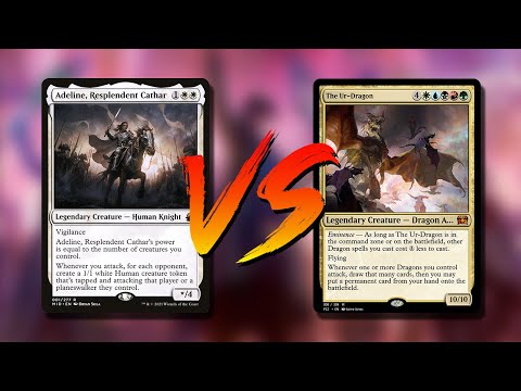 Adeline vs Ur Dragon | 1v1 CMDR | MTGO Commander Gameplay | tribalkai