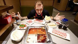 CRAZY SPICY Chinese HOT POT at Hai Di Lao on Nanjing Road | Shanghai, China
