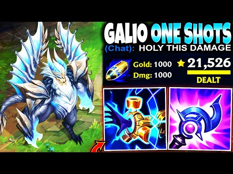 My OP Money Making Galio Season 13 Build ONE SHOTS while earning FREE GOLD - League of legends