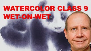 Wet On Wet watercolor technique - Baby Panda. Class 9 in my beginner watercolour tutorial series.