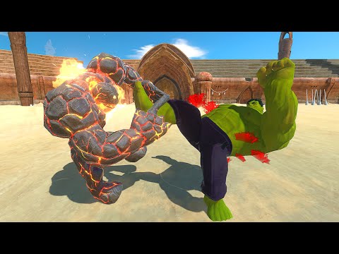 HULK VS LAVABOY AT THE ARENA - Animal Revolt Battle Simulator