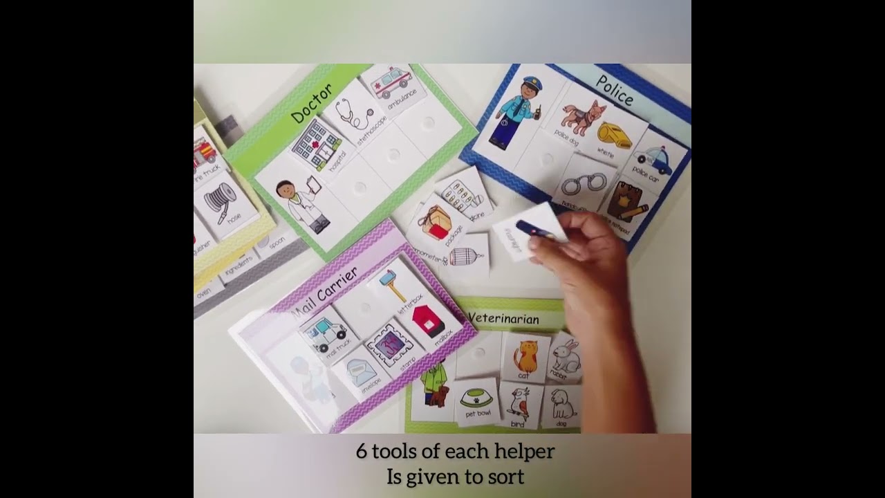 Community Helper and their Tools Sorting Activity Game For Kids| SkilloToys.com
