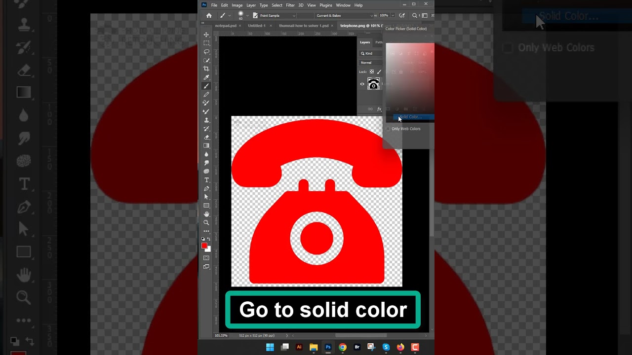 How to change icon color in photoshop 2025