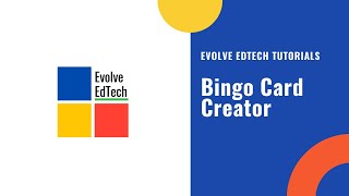 Bingo Card Creator Tutorial