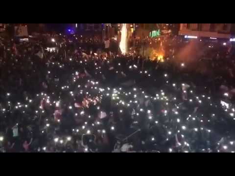In Lebanon protesters staged a rave with a DJ muzle and flashlights