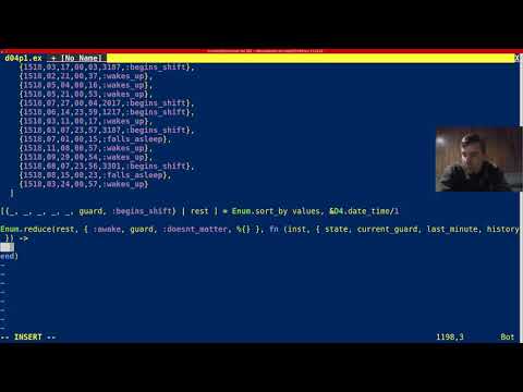Advent of Code Day 4 Pt. 1 in Elixir (2018)
