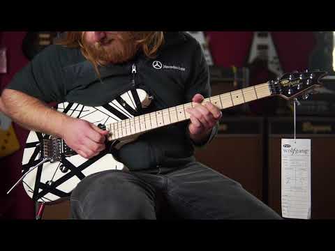 EVH Wolfgang Special Striped with Ebony Fretboard 2024 - Present - Satin White/Black Stripes image 7