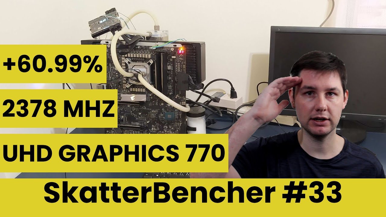 UHD Graphics 770 (12th Gen) Overclocked to 2378 MHz With EK-Quantum Cooling | SkatterBencher #33 - YouTube