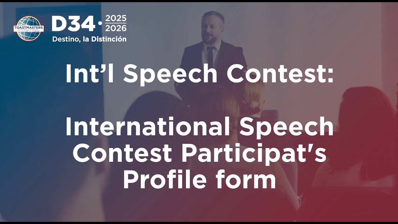 International Speech Contest – Participant’s Profile Form