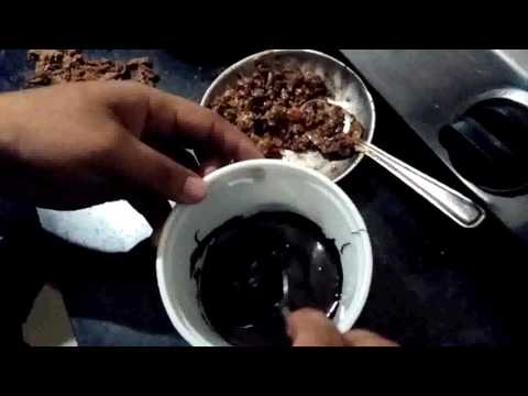 chocolate bar with Candy & Peanut Butter Filling