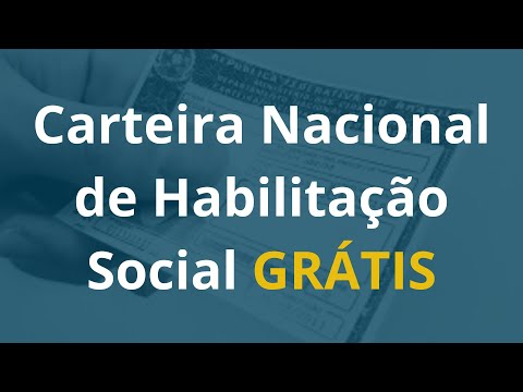 Carteira Nacional de Habilitação Social GRÁTIS