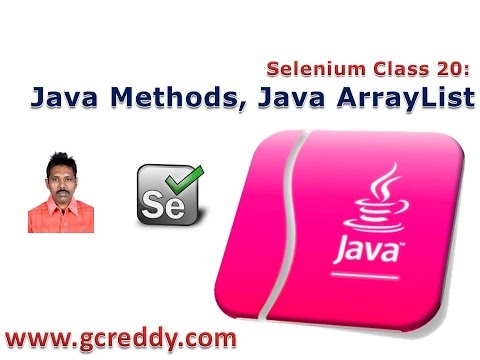 Selenium 20 Java Methods And Java Arraylist