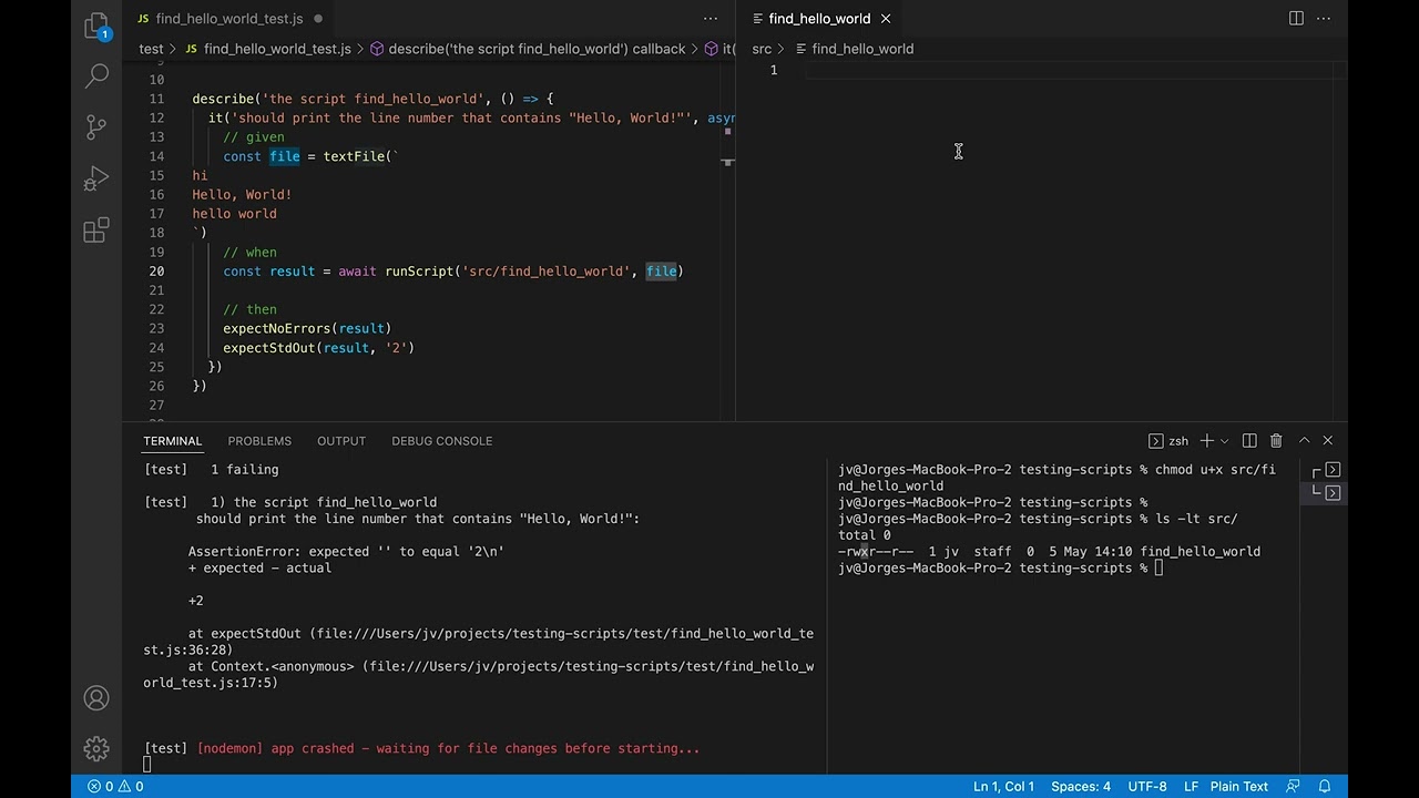 Testing (Bash or Any Other Shell) Scripts With Javascript