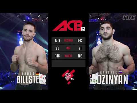 Йонас Билльштайн vs. Грачик Бозинян | Jonas Billstein vs. Grachik Bozinyan | ACB 62