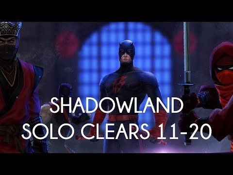 Shadowland Solo Clears (Floors 11-20) | Marvel Future Fight | Update 3.8