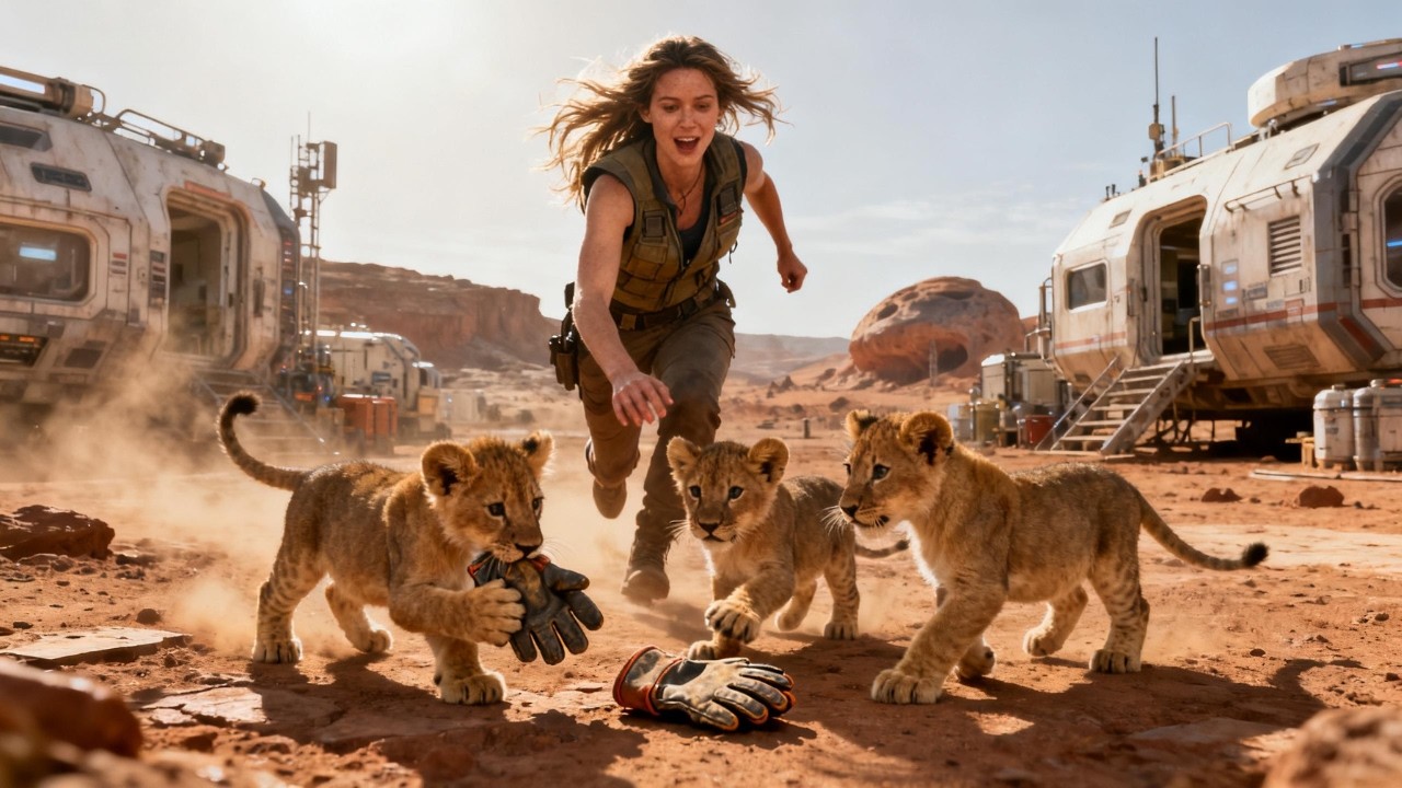 The Human Dropped Her Gloves — When She Reached for Them, Three Cubs Were Already There