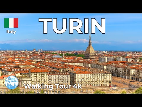🇮🇹 TURIN ITALY Walking Tour 4K60 With Subtitles