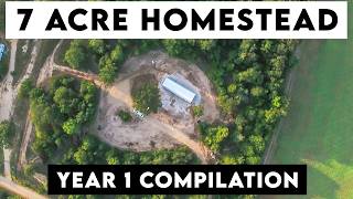 Everything We Built on our 7 Acre Homestead - Year 1 Compilation