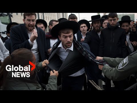 wtf is this real or staged. israeli police vs jews protester of what huh