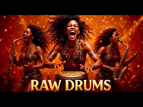 High Energy Afro Tech House - RAW African Drums Djembe & Sax | Instrumental DJ Mix
