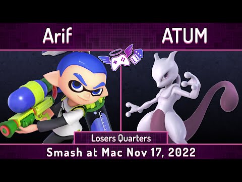 S@M Nov 17 2022 | Arif (Inkling) vs ATUM (Mewtwo) | Losers Quarters | SSBU Ultimate Tournament