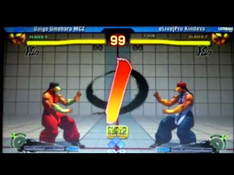 EVO 2011 SSF4 AE Top 8 Finals Daigo Umehara vs Kindevu