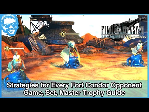How to Beat Every Fort Condor Opponent - Game, Set, Master Trophy - FF7 Remake INTERgrade [4k HDR]