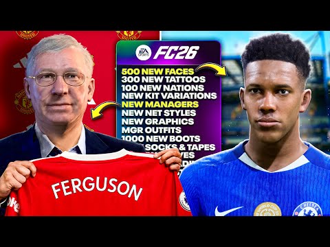 EA FC 26 MOD! 760 FACES & TATTOOS ADDED, 100 NEW NATIONS, MANAGERS, LOW SOCKS & ANKLE TAPES MOD ETC!