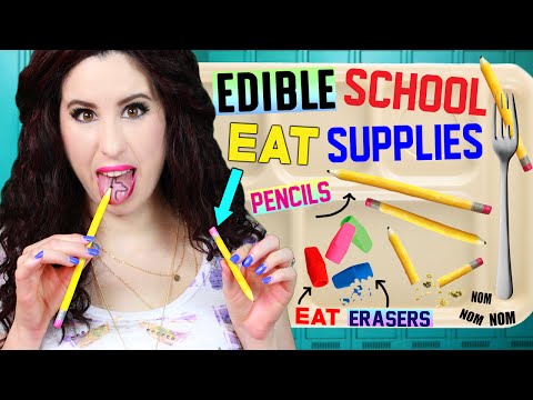 DIY Edible Pencils, Erasers & School Supplies | EAT Pencils | How To Make Back To School EATABLE! Video