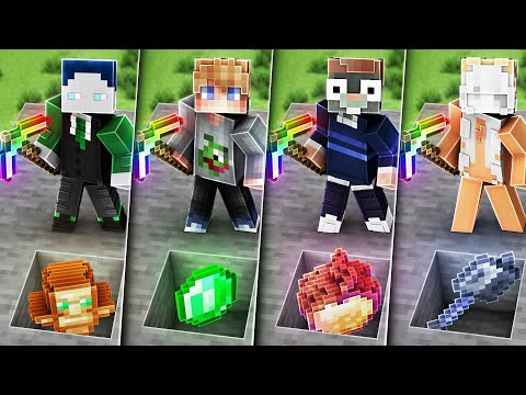 BLÖCKE = RANDOM ITEMS (1v1v1v1 RANDOMIZER WITHER BATTLE)