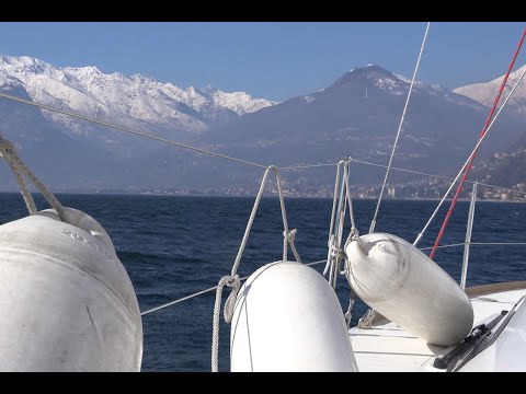 Sailing on Lake Como from Colico to Piona