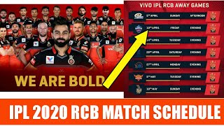 RCB All Match Of IPL 2020 || Rcb Match Schedule 2020 || Ipl 2020 Schedule || RCB All Match Of IPL 2020 || Rcb Match Schedule 2020 || Ipl 2020 Schedule ||