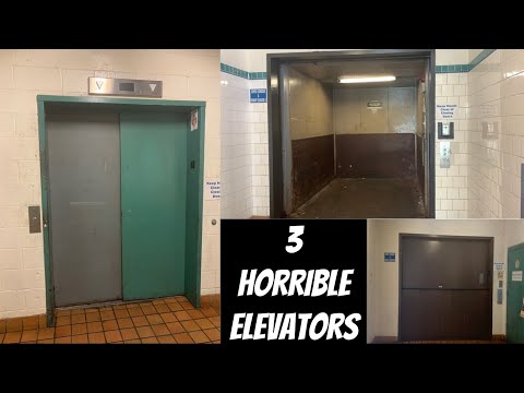 A Compliation of 3 ABSOLUTELY HORRIBLE Montgomery Freight/Service elevators