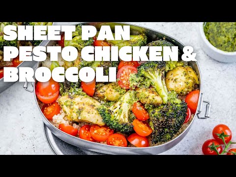 Sheet Pan Pesto Chicken & Broccoli