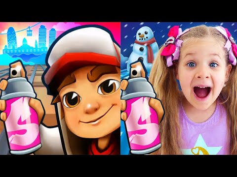 Subway Surfers Barcelona 2023 Tasha vs Diana Pet Dash - All Characters Unlocked & All Boards