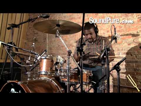 Brady Drums Spotted Gum 5 Piece Ply Drum Set with Natural Satin Finish - Demo