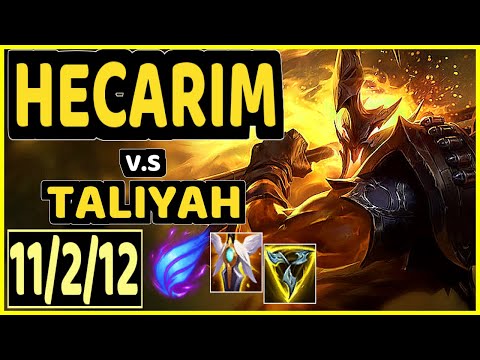 CUZZ (HECARIM) vs TALIYAH - 11/2/12 KDA JUNGLE CHALLENGER GAMEPLAY - KR