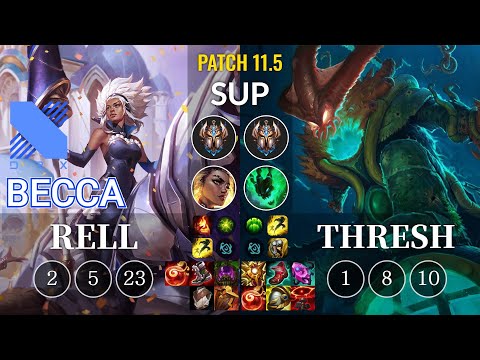 DRX Becca Rell vs Thresh Sup - KR Patch 11.5