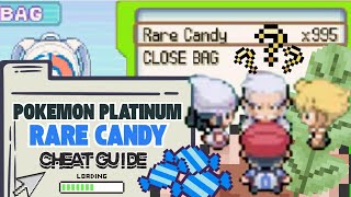 Pokemon Platinum Rare Candy Cheat for DS - Works with Most DS Emulators #pokemon #nds #cheats