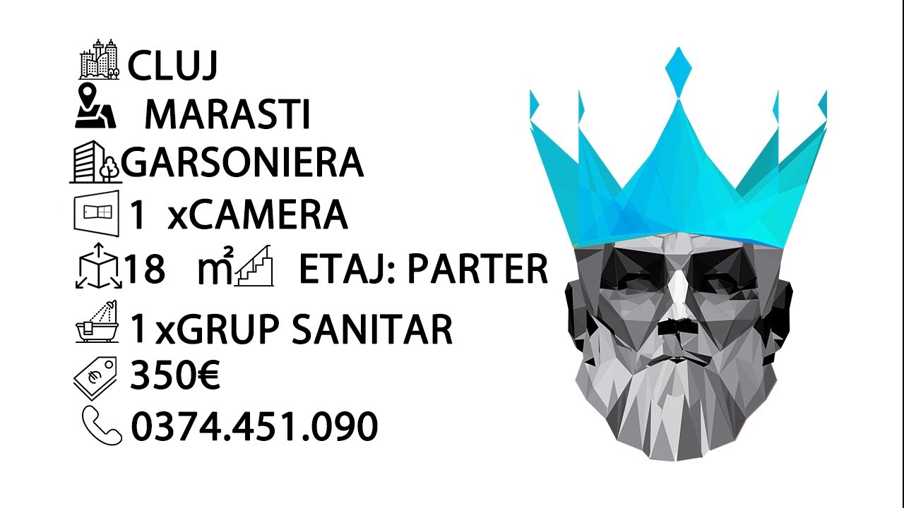 Tur video Mărăști / 1 Cameră / Centrală / Balcon / Parcare / 
